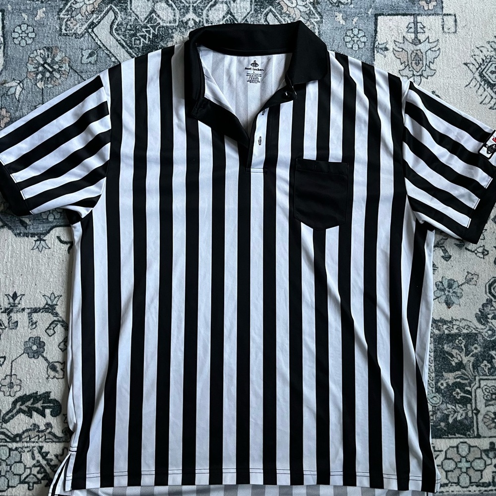 Foot Locker Employee Referee Uniform Polo Shirt Jersey Adult Large Short Sleeve
